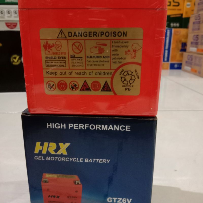 Aki motor-accu motor HRX gtz6v