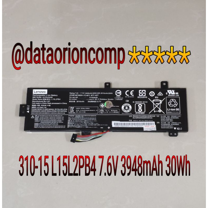 Baterai Battery LENOVO IDEAPAD 310-15ISK L15L2PB4