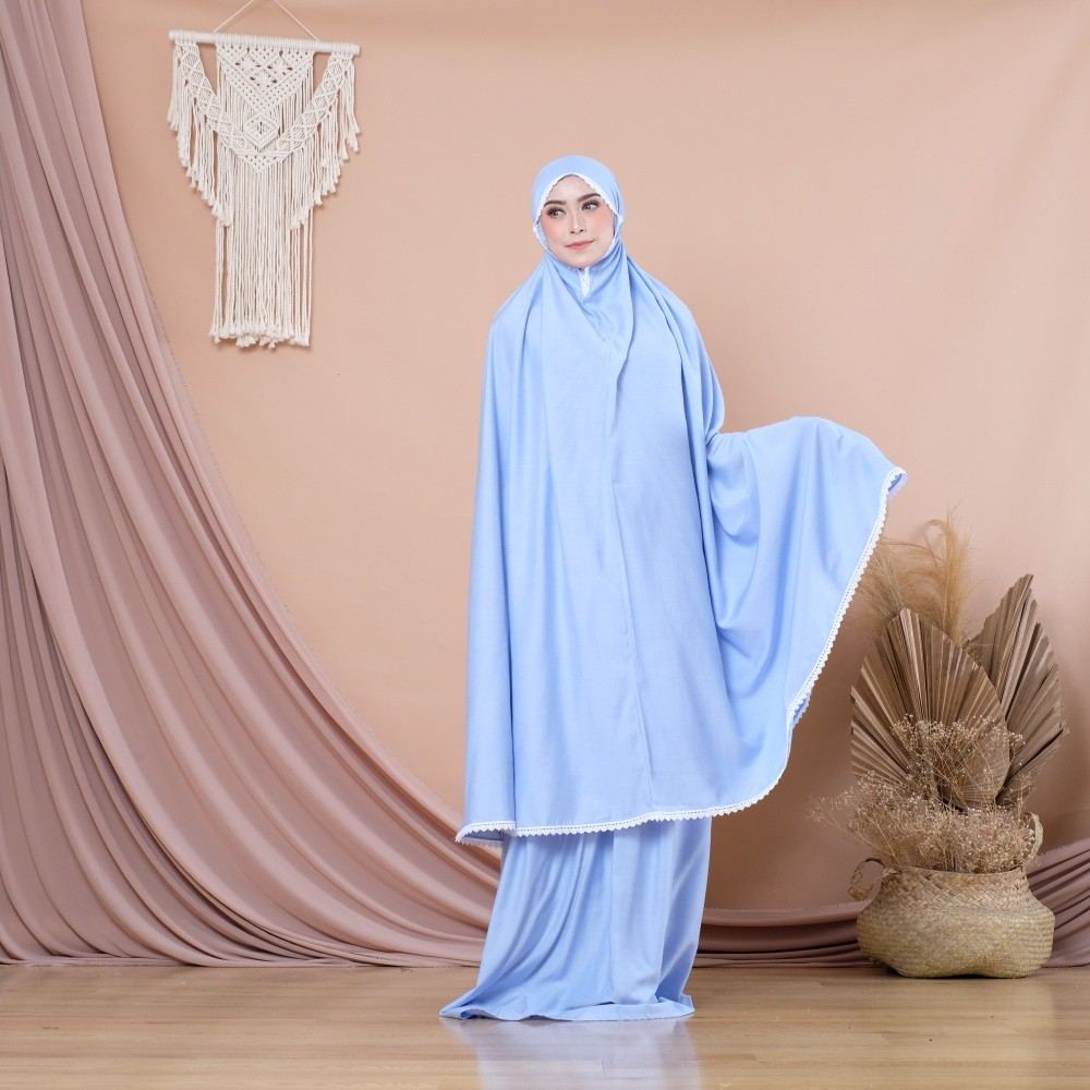 MUKENA JUMBO KATUN RAYON POLOS MUKENA BALI DEWASA TRAVELING