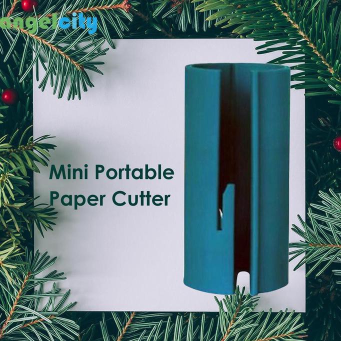 

*Christmas*Tabung Pemotong+Penggulung Kertas Kado Mini Motif Print Ryanstore36
