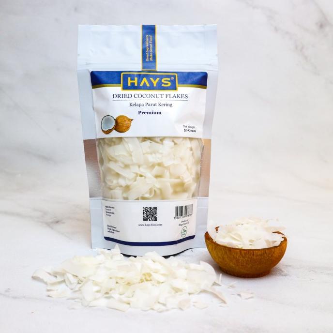

Kelapa Parut Kering / Dried Coconut Flakes - HAYS TERLARIS TERPERCAYA ORIGINAL