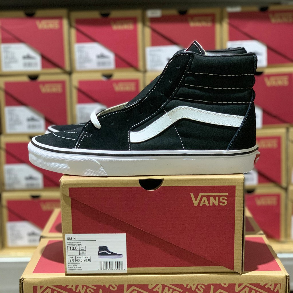 Vans Sk8 Hi Classic Black White Original BNIB Global Release | Shopee