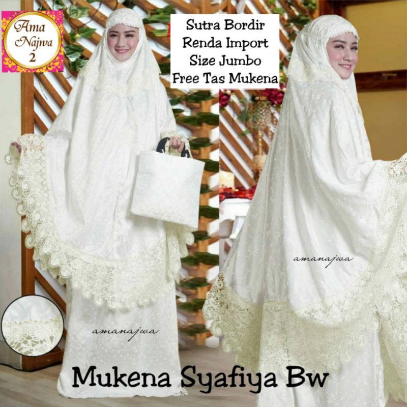 MUKENA SYAFIYA BW SUTRA BORDIR RENDA IMPORT
