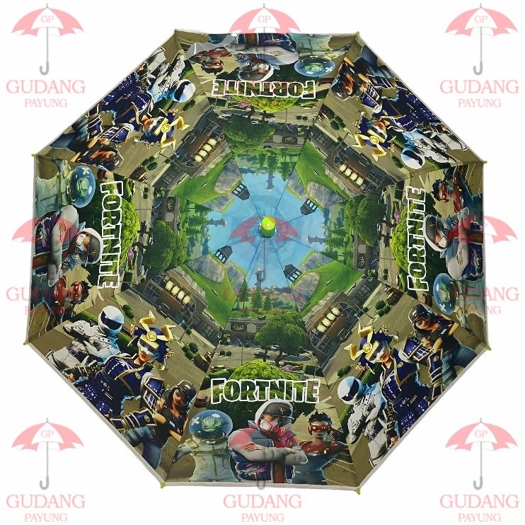 Payung Anak Karakter PVC Motif Fortnite