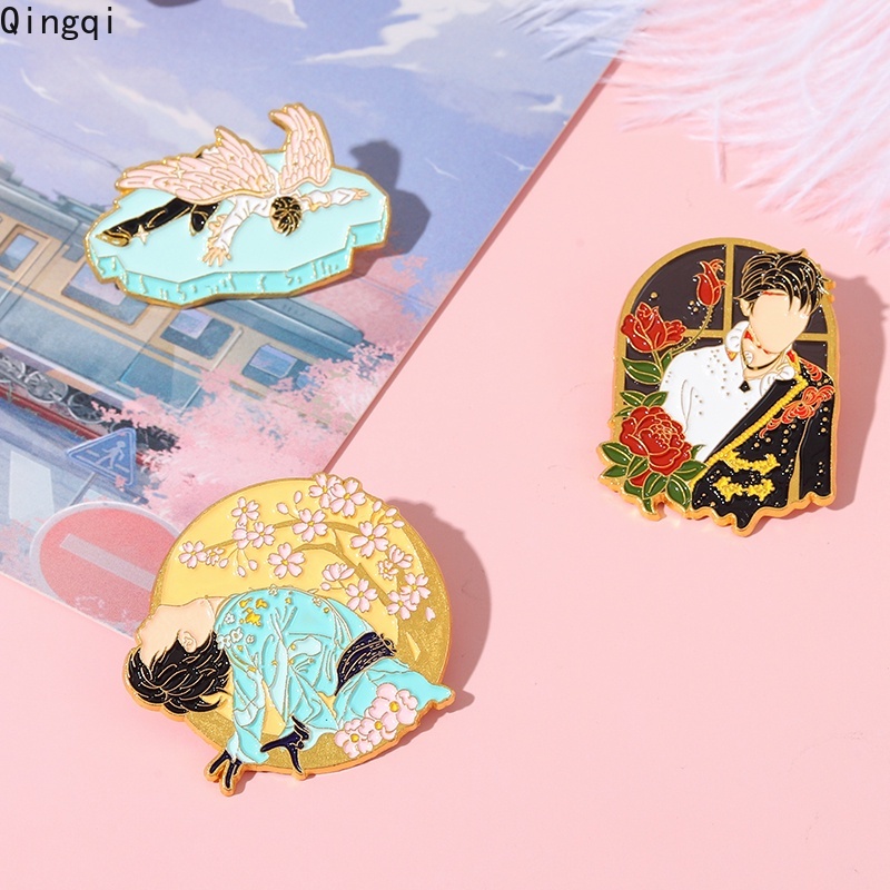 Bros Pin Enamel Desain Kartun Anime Bahan Metal Untuk Pakaian