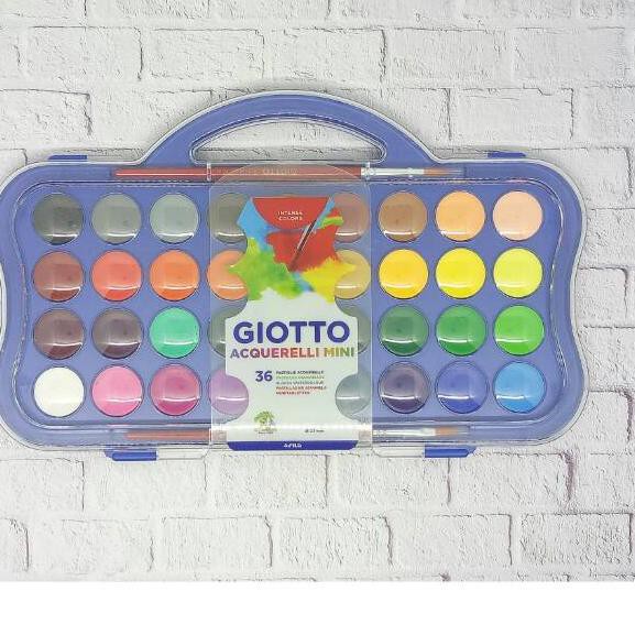 

『Diskon』 x-8 >> Giotto watercolours cake 36 warna mini #!