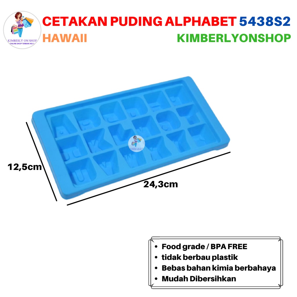 Cetakan Es Puding Cokelat Alphabet 5438 S2 Hawaii