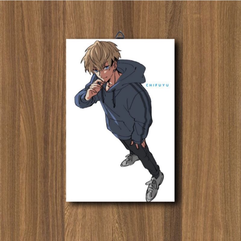 HIASAN DINDING KAMAR CHIFUYU MATSUNO TOKYO REVENGERS ANIME / POSTER KAYU ANIME / DEKORASI KAMAR-C8