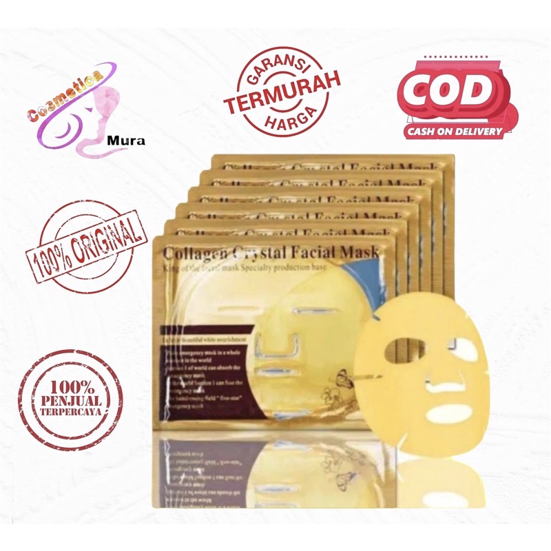 [ masker topeng ]  masker topeng SYB crystal collagen emas - SYB transparant Acne mask topeng