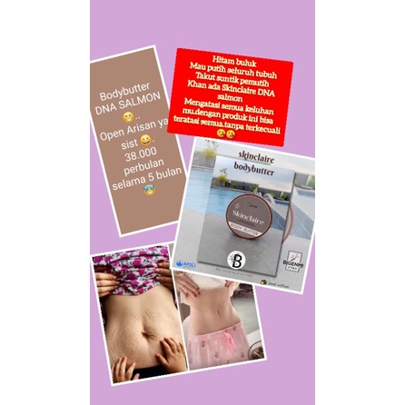 SKINCLAIRE BODY LOTION DNA SALMON WHITENING PERMANEN TANPA SUNTIK PEMUTIH