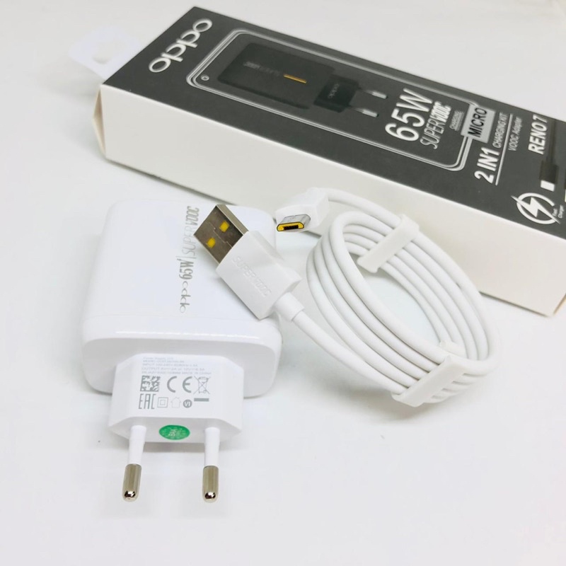 GROSIR CHARGER OPPO RENO7 SUPER VOOC MICRO TYPE C ORIGINAL