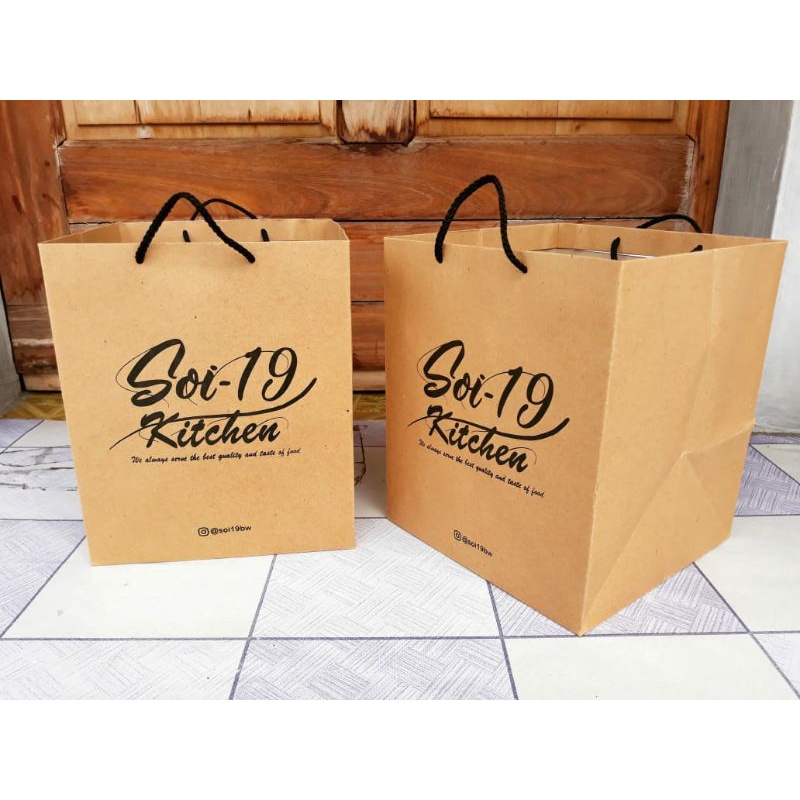 

PAPERBAG KOTAK NASI, KRAFT COKLAT, SIZE PXLXT 22*22*25