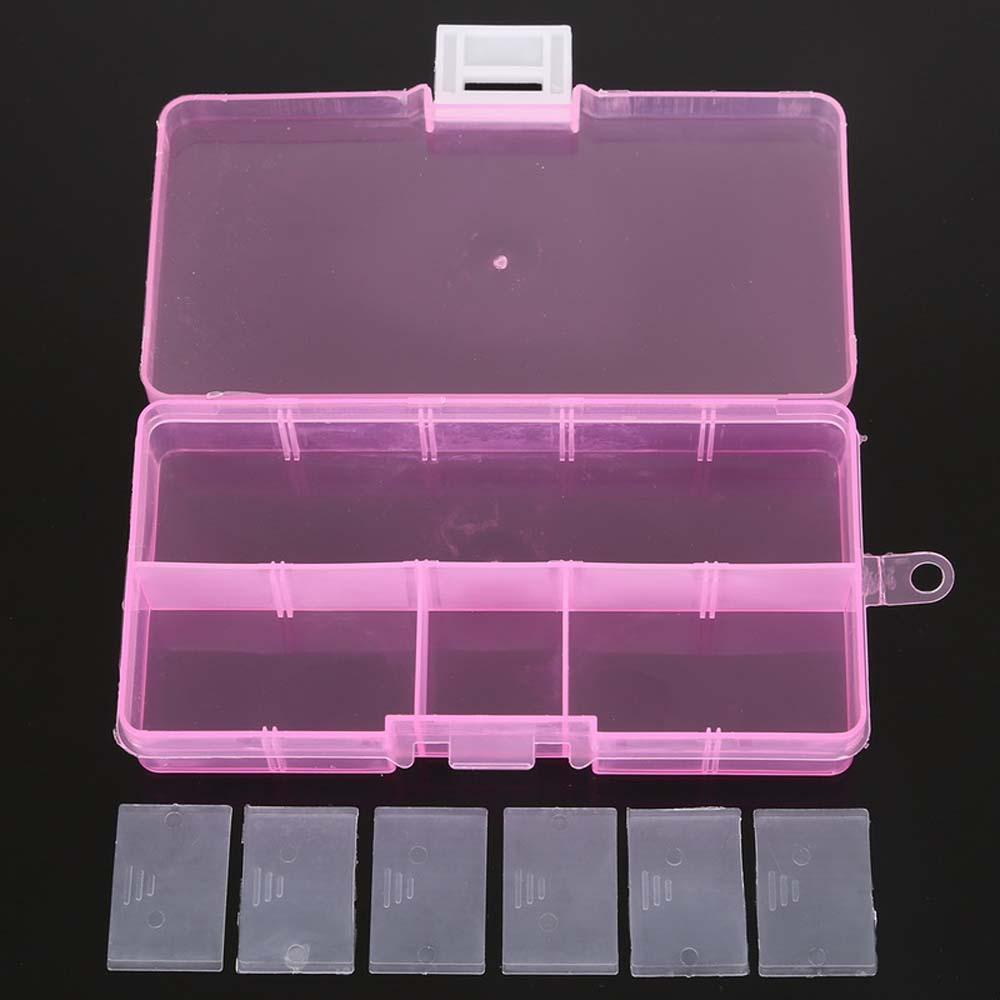 Nickolas1 Kotak Organizer Portable Colorful Case Wadah Kompartemen Cincin Grids Manik Organizer Sekat Kecil Organizer Dengan Sekat Bergerak Nampan Plastik