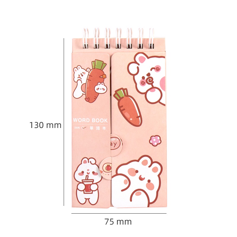 Cute Cartoon English Word Notebook Portable Coil Notebook