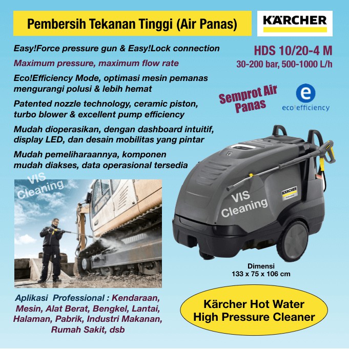 Hot Water High Pressure Cleaner Karcher HDS 10/20-4 M (200 Bar max)