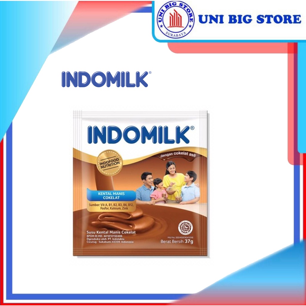 

Indomilk Susu Kental Manis Coklat 37 gr x 6 Sachets Cokelat Chocolate
