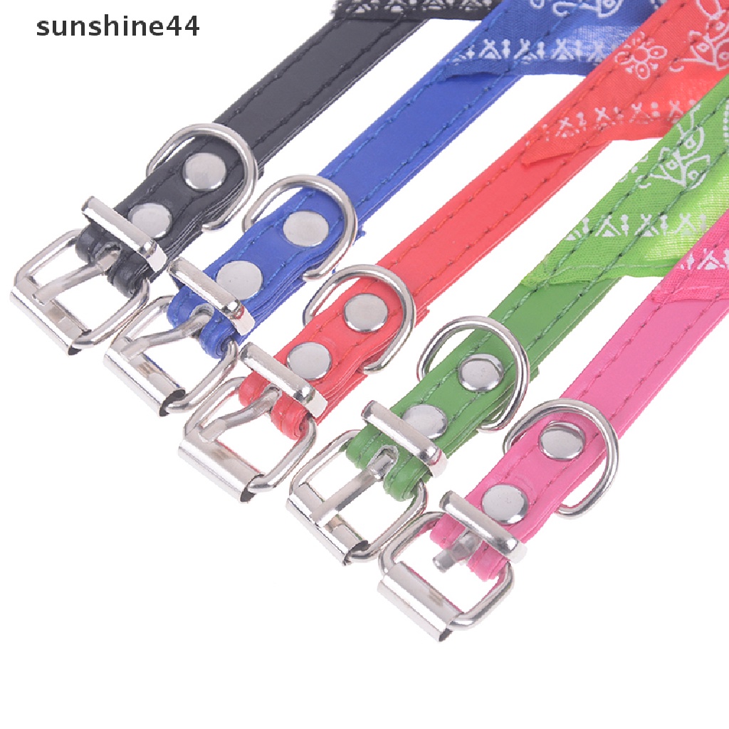 Sunshine Kalung Leher Anjing / Kucing Bahan Kulit Pu