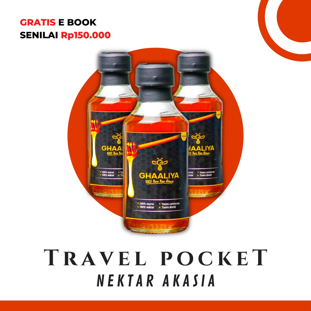 

Madu Murni Asli Ghaaliya Nektar Akasia GRADE A, Pure Natural Raw Honey 150ml/Madu Hutan Asli