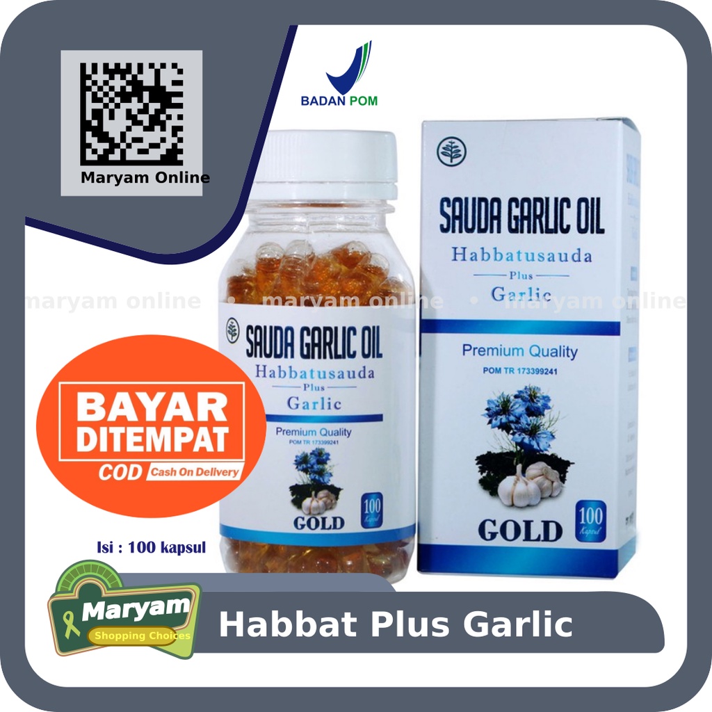 Sauda Garlic Oil Gold - Kapsul Sauda Garlic 100 kapsul