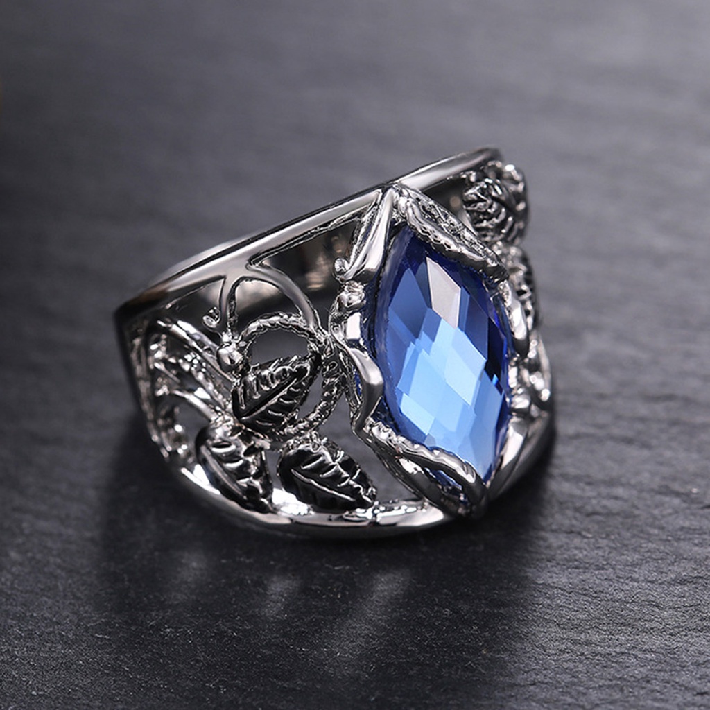 Hu Hu Hu Hu Hu Alat Bantu Pasang Kacamata♡ Cincin Bentuk Cabang Bunga Bahan Alloy Gaya Retro Untuk Wanita