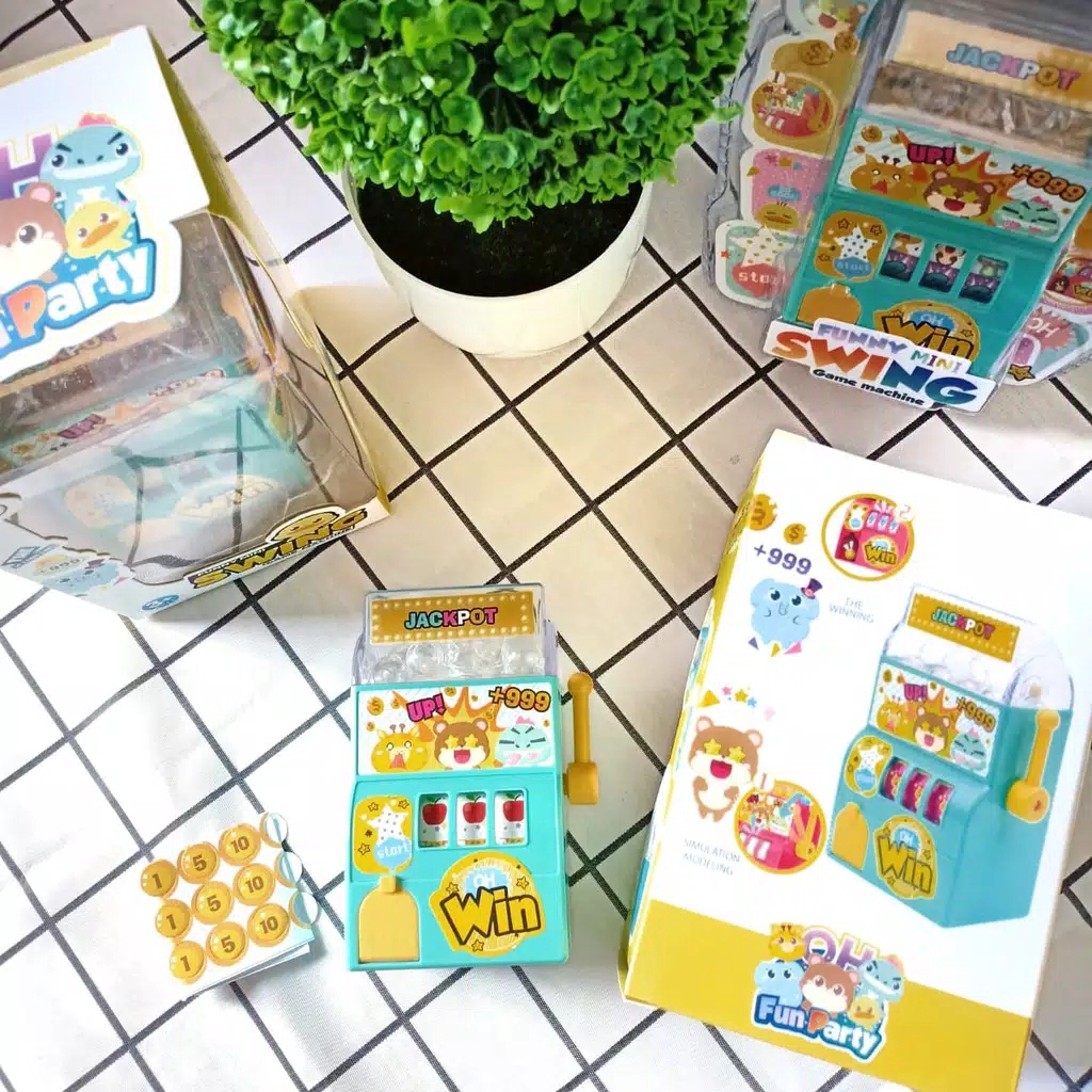 MMTOYS MB209 Mainan Anak Murah Mini Jackpot Swing / Candy Vending Machine Drink / Surprise Mini Roll-4