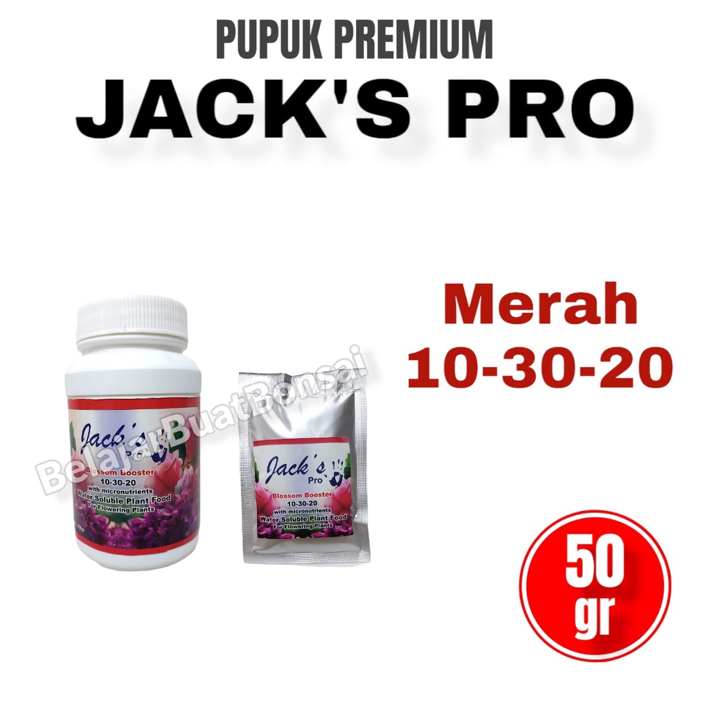 Pupuk Jacks Pro Import Premium Untuk Tanaman Hias Kemasan Repack 50gr