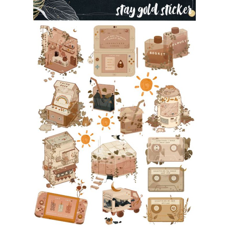 

DECO STICKER -STICKER LUCU AESTETHIC UNTUK SCRAPBOOK JURNAL DIARY