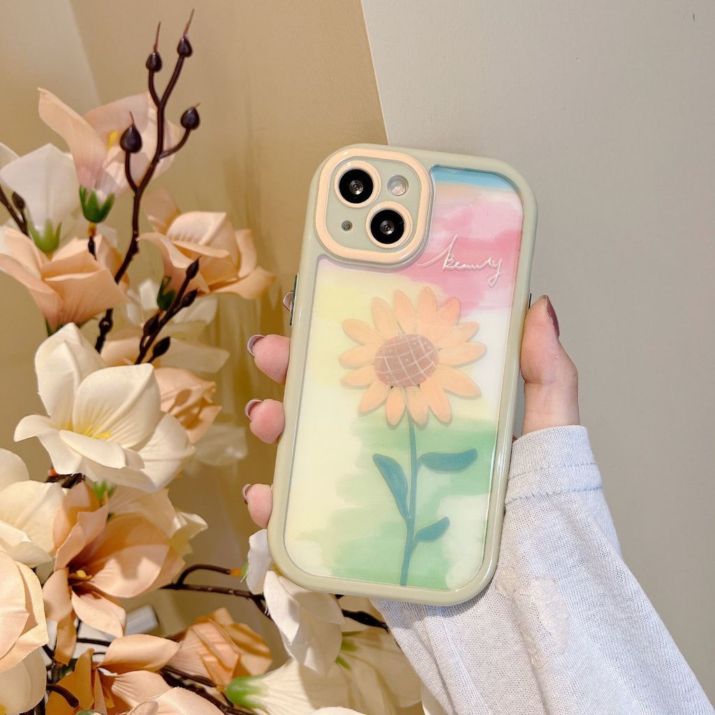 Case Motif Bunga Matahari Untuk iPhone 12 13 11 Pro Max X Xs Max Xr jsjk