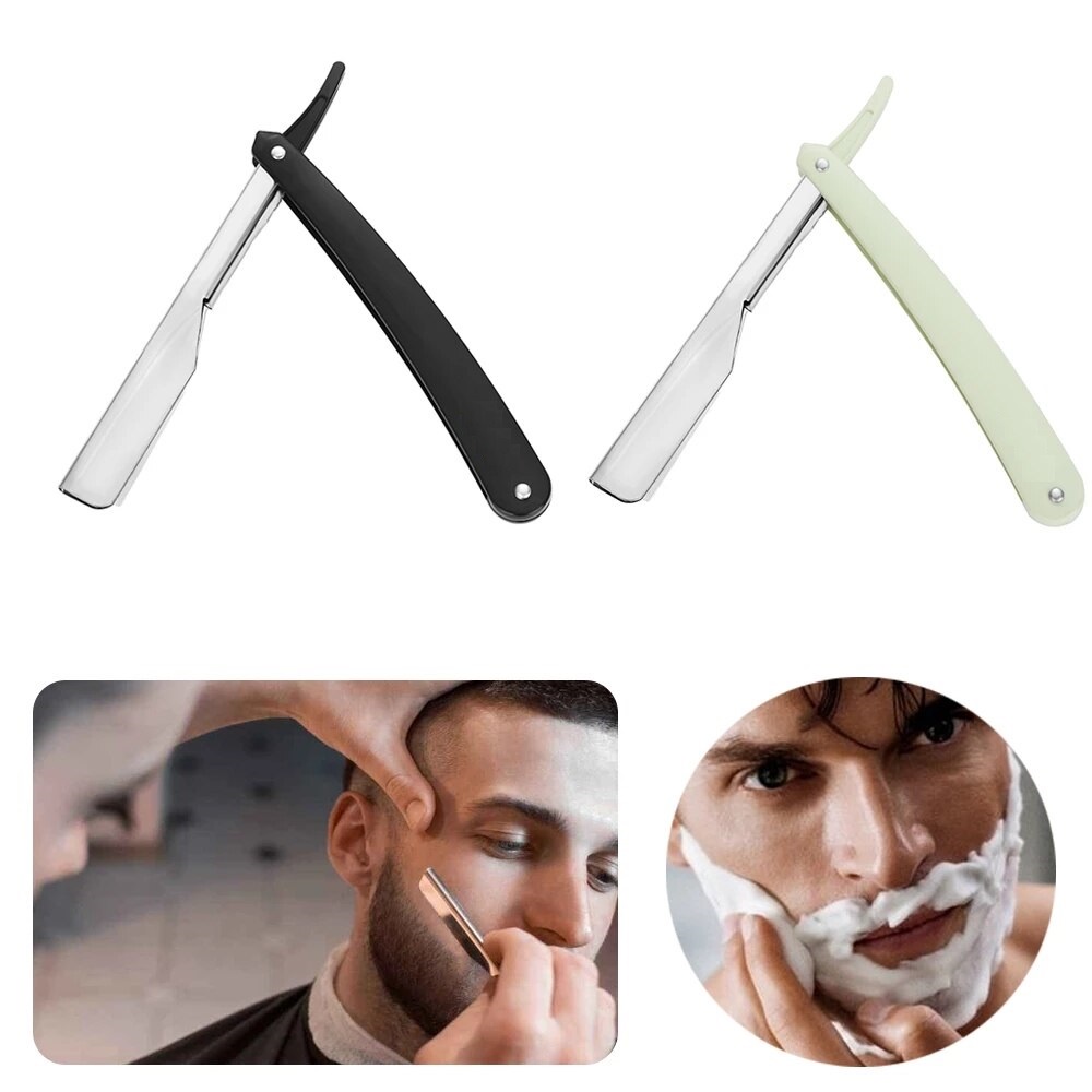 JG - Razor Pisau Cukur Lipat SIlet - Shaver Alat Cukuran Kumis Alis Jenggot Rambut / Pisau Kerik Barbershop Tuakng Cukur Manual Silet Isi Ulang Serbaguna