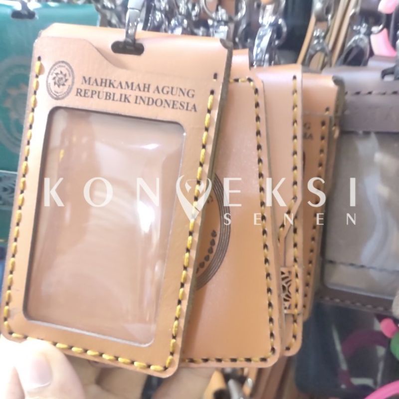

gantungan kulit id card mahkamah agung kulit asli
