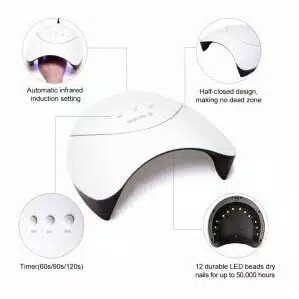 ALAT PENGERING KUKU PROFESIONAL KUTEK GEL UV LED Mini Smart Portable Sun One Design | Pedicure Perawatan Kuku lucu Sun KUTEKS