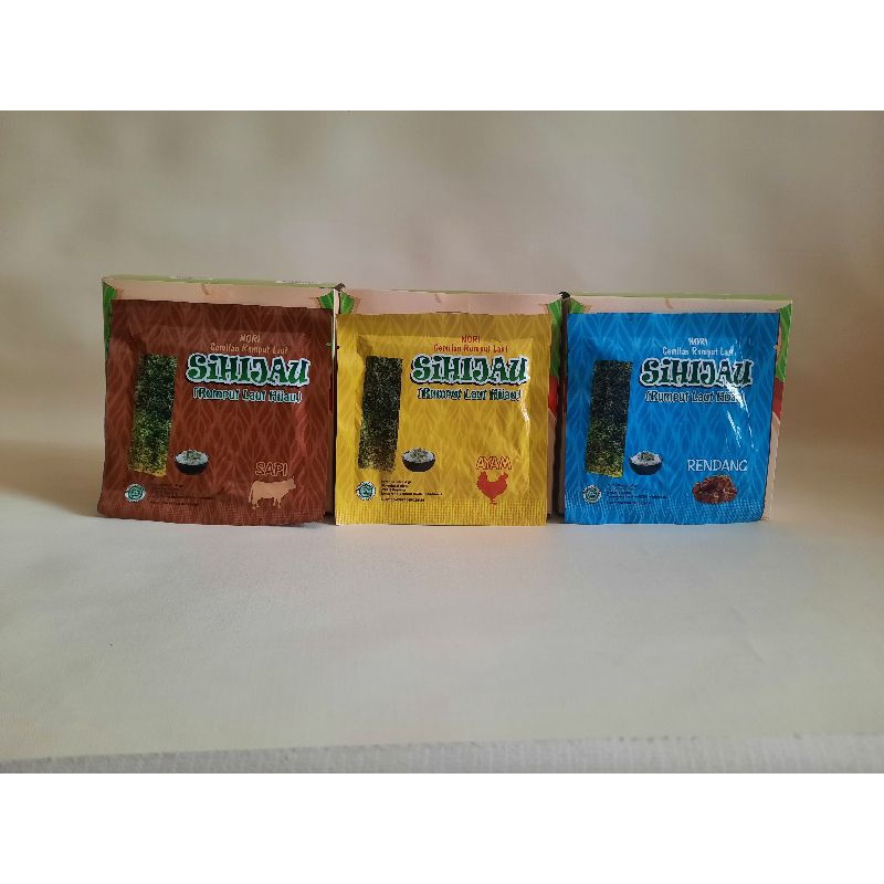 

Ay00! [Bisa Free Bubble Wrap] Kriuk Hijau Rumput Laut Per Box Rasa Ayam Goreng/Ayam Geprek/Telur