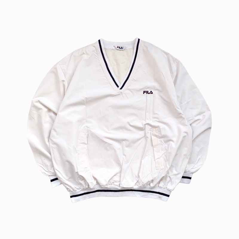 vtg fila v neck windbreaker jacket