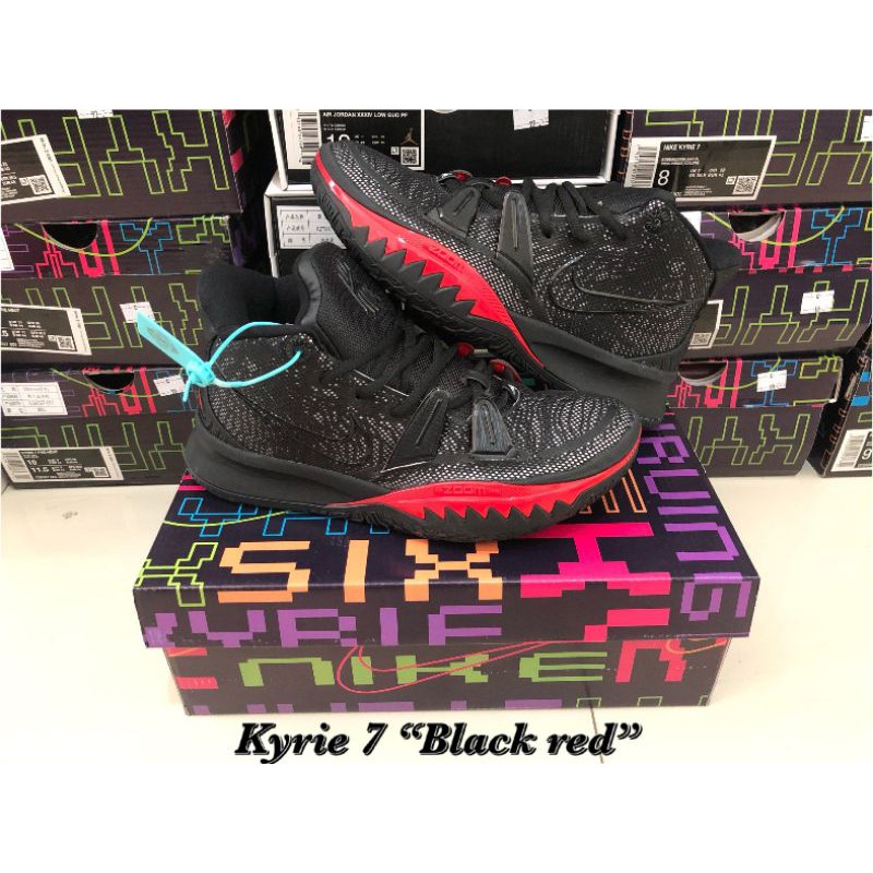 NIKE KYRIE 7 "BLACK RED" BLACK/UNIVERSITY RED/WHITE/BLACK