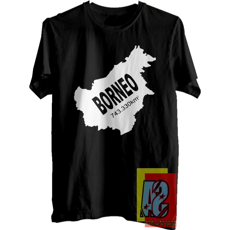 Baju KAOS BORNEO KALIMANTAN / kaos kalimantan / kaos borneo / BORNEO