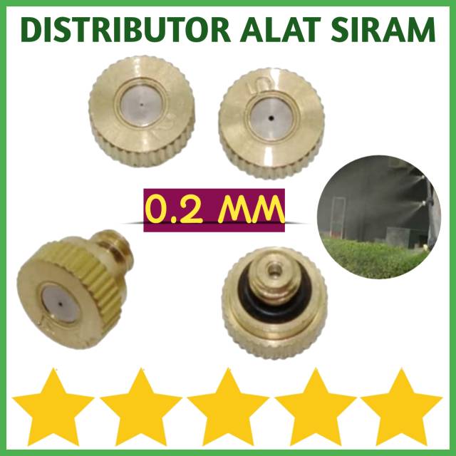 Premium Mist Nozzle 0.2 0.3 0.5mm Fogger Misting Kabut Alat Siram Kuningan Sprinkler Sprayer Type
