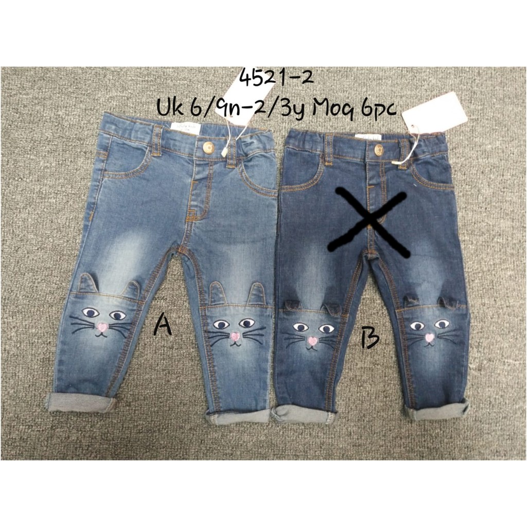  Celana  Jeans  Anak Bayi  Perempuan  Cat Kumis Import Celana  