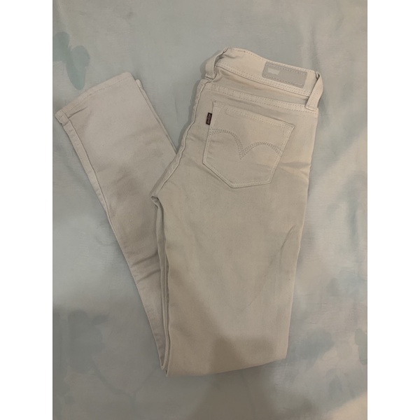 levis women jeans white 3M celana jeans putih wanita preloved skinny