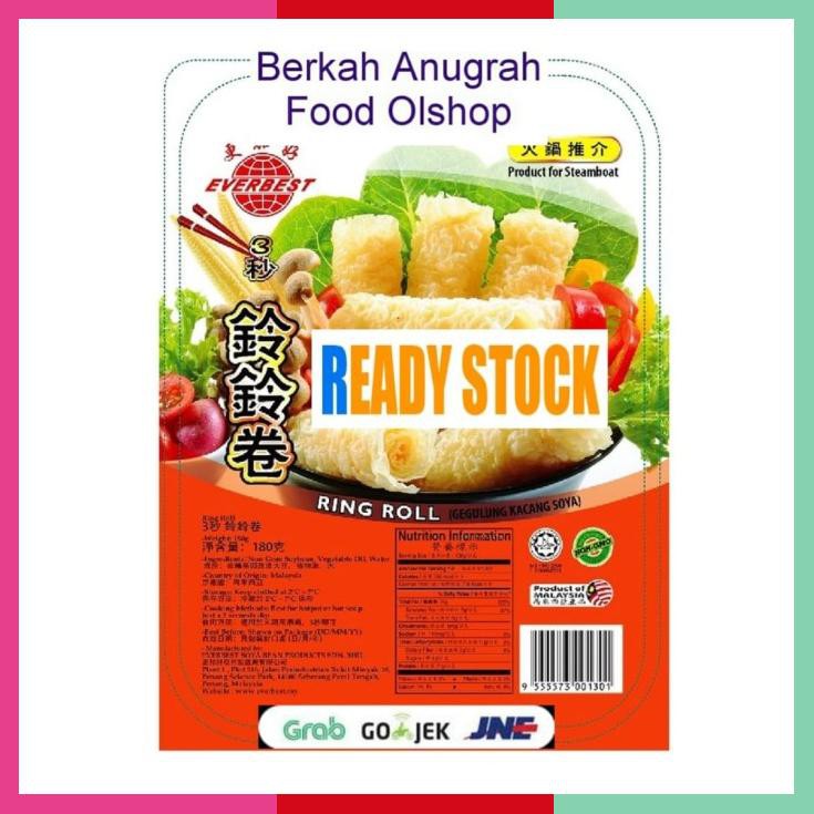 

Everbest Vegetarian Soya Ring Roll Kembang Tahu Gulung 180Gram