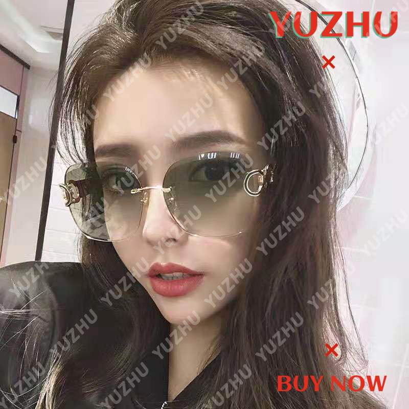 (YUZHU) TERSEDIA &amp; COD Kacamata Hitam Wanita Korean Fashion Gaya Kacamata Hitam Cewek Frameless Shades Sunglasses