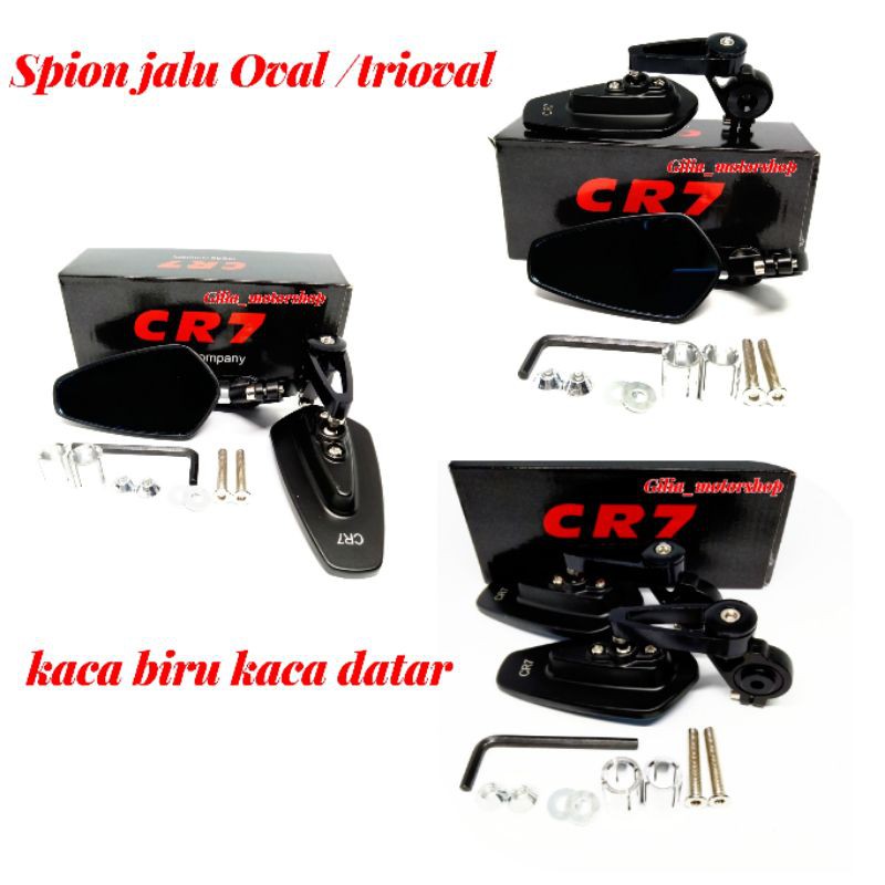 Spion Motor Jalu Oval kacaBiru spion Pentagon Spion Jalu Oval Cr7 Universal Nmax Aerox Lexi PCX beat