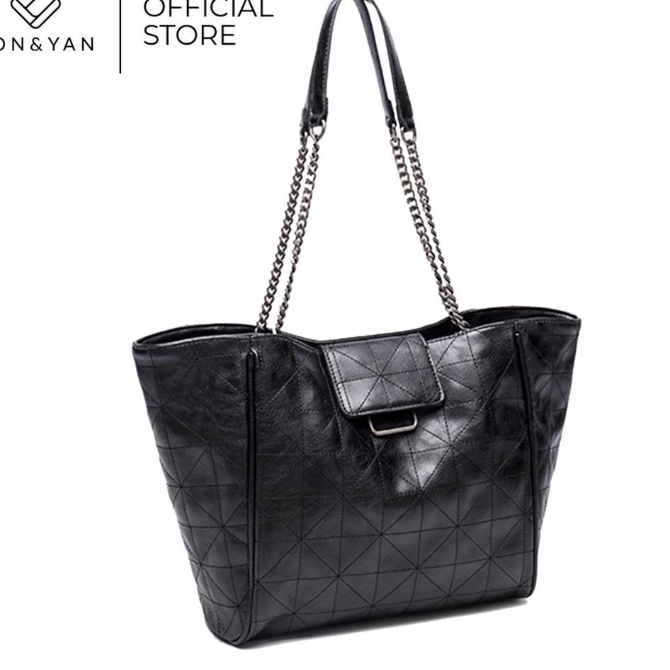 Tas Tote bag Wanita Import Magnet Lock Shoulde Model- Adele Tote Bag [SNP. 363272]