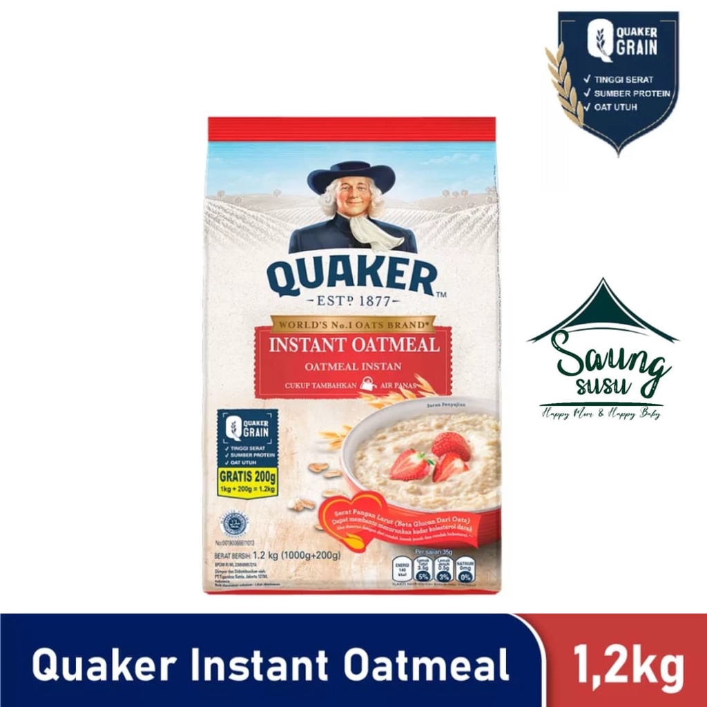 

Quaker Oatmeal Instant 1.2kg / 1200gram