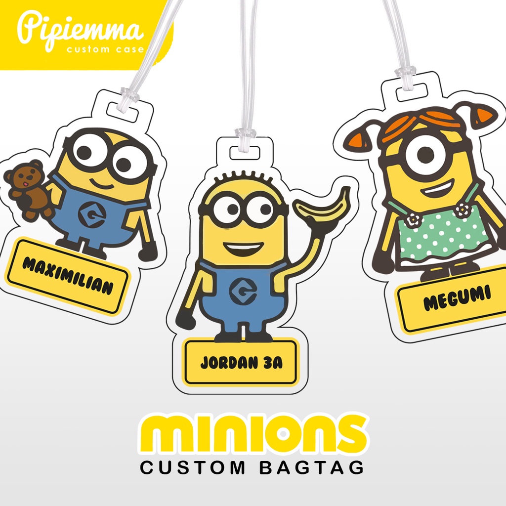 Bagtag Minion Gantungan Tas Anak Custom Lucu