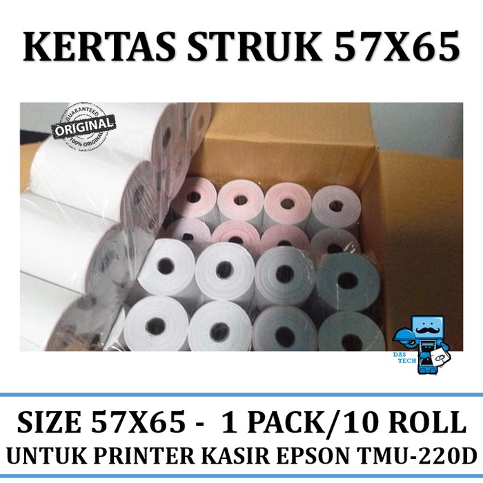 

Kertas Struk 57x65 - Untuk printer Kasir -1 Pack 10 Roll