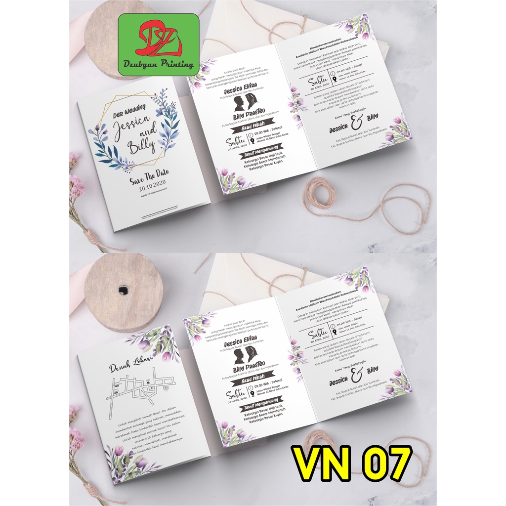 UNDANGAN PERNIKAHAN  VINTAGE  (foto)  Tanpa Minimal Order*  elegan, Murah, Proses  satu hari jadi, Tebal, Banyak Gratisnya-07