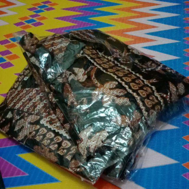 Bswart Batik Hrb026 Kenongo Hem Pendek Padi Pekalongan M L Xl Batik Pria Murah Modern Grosir