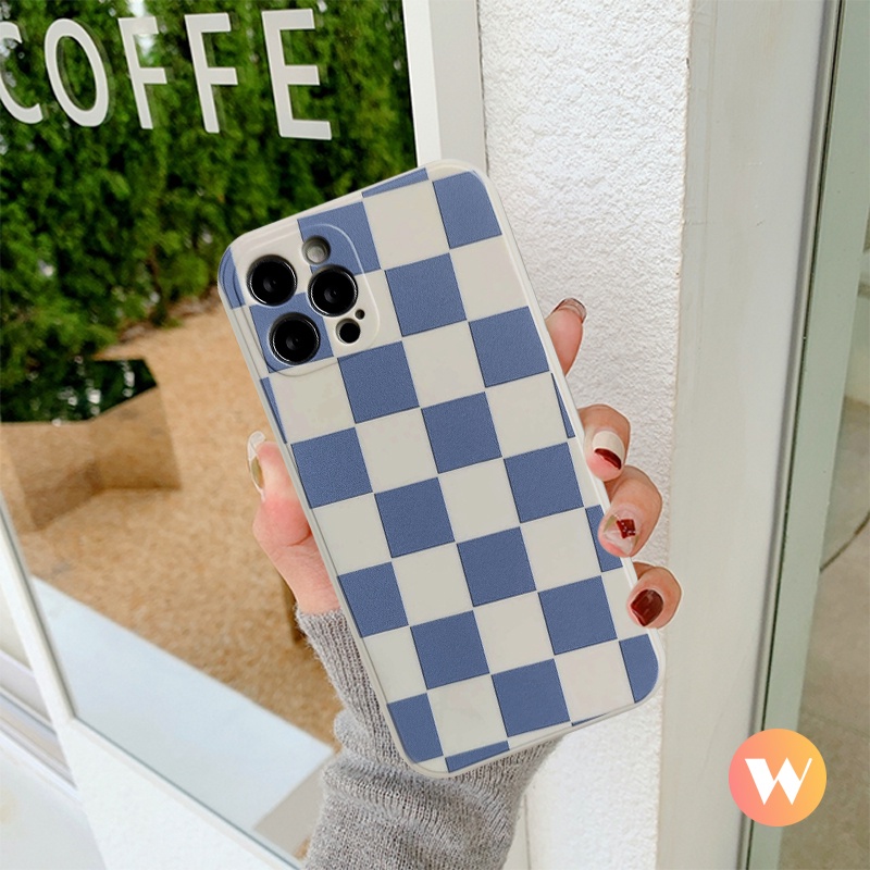 Casing Soft Case Tpu Motif Catur Biru + Hitam Untuk Xiaomi Redmi 10s / 10 Pro Max + / 9A / 9T / 9 / 9C / Nfc / Note 8 / 9 Mi Poco / X3 / M3 Pro