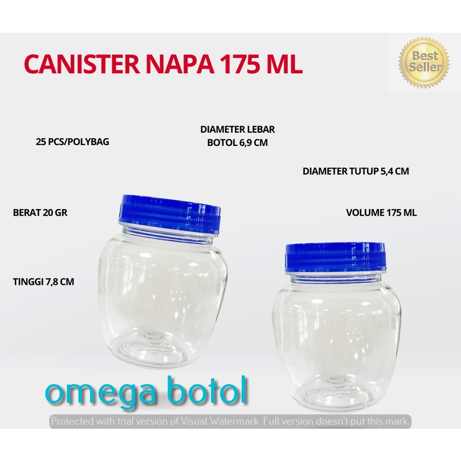 Toples botol plastik madu sambal bumbu cake in jar 175 ml (TUTUP+SUMPEL)