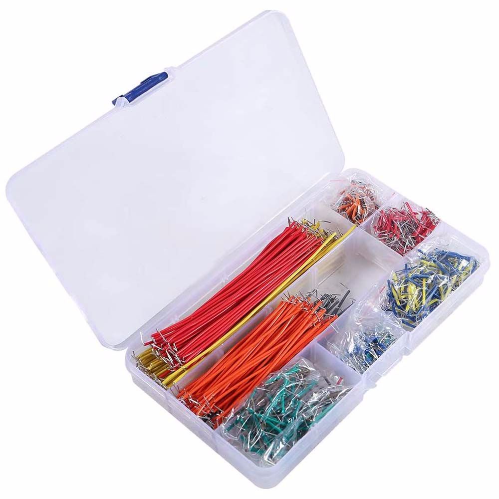 Rebuy 840pcs / Set Kabel Jumper Breadboard Solderless Bentuk U Panjang 14 Untuk Perisai Listrik Diy